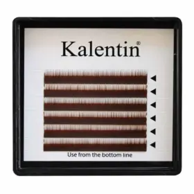 Kalentin Extensión de Cejas De Curva Abierta Marrón 6mm
